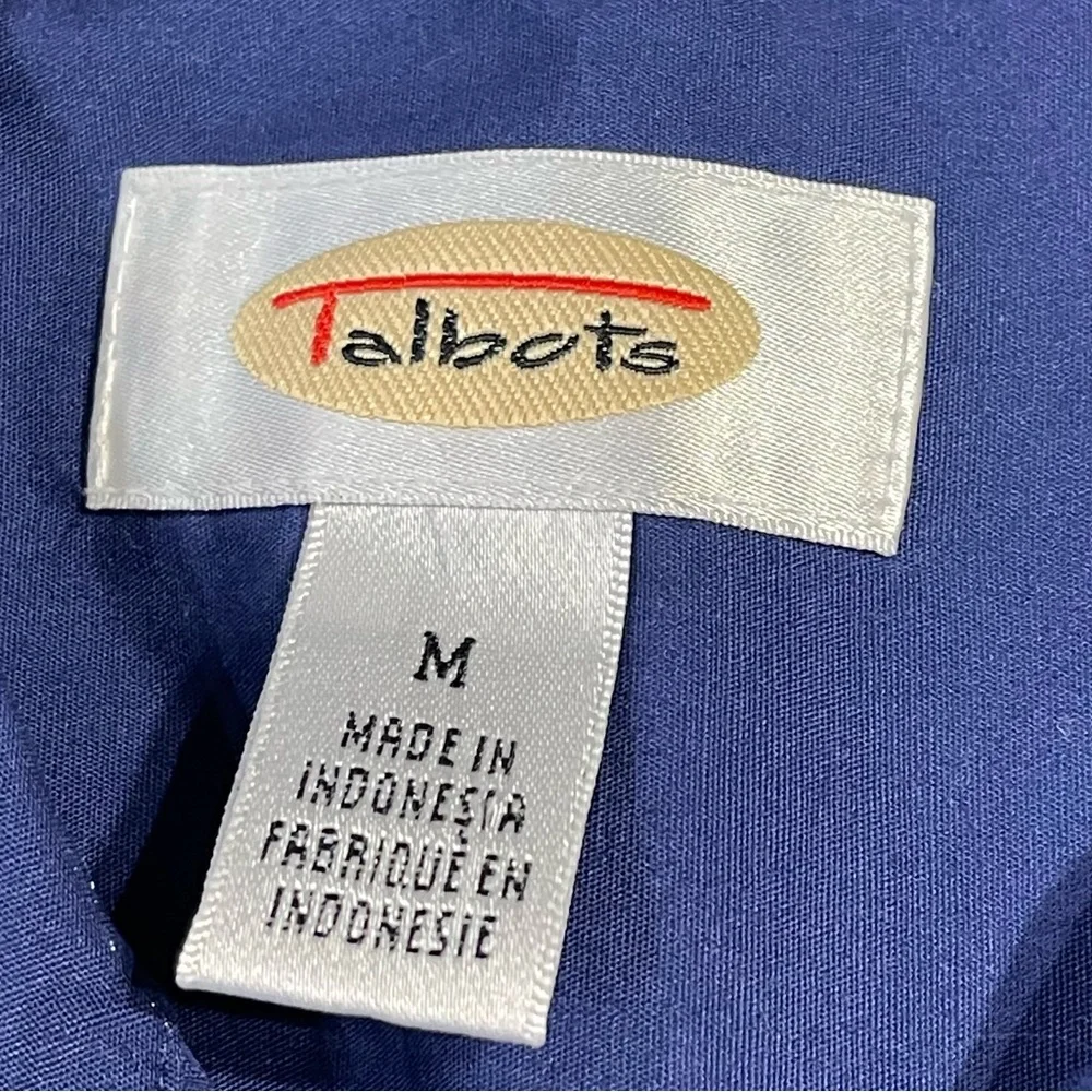 Talbots Blue Button-Up Blouse